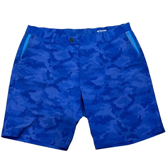 G/FORE Mens Blue Camo Golf Shorts.